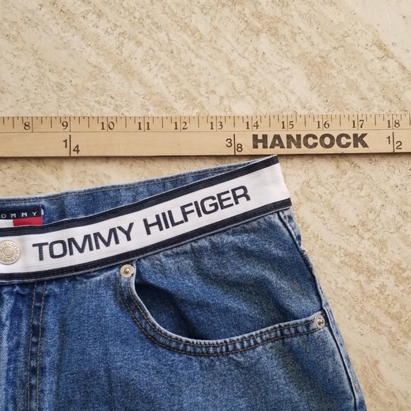 SOLD!!!VTG Tommy Hillfiger Shorts w/ Tommy Band - Picture 6 of 8